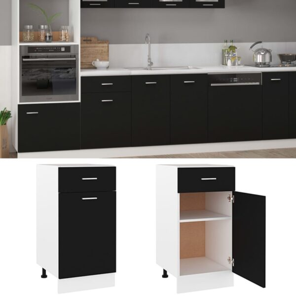 8720286132005_g_en_hd_1.jpg Drawer Bottom Cabinet Lyon Black 40x46x81.5 cm Engineered Wood
