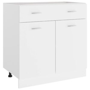 Drawer Bottom Cabinet Lyon White 80x46x81.5 cm Engineered Wood