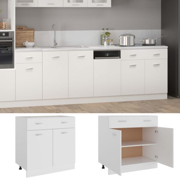 8720286132234_g_en_hd_1.jpg Drawer Bottom Cabinet Lyon White 80x46x81.5 cm Engineered Wood