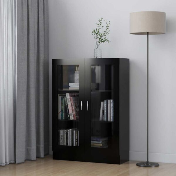 8720286134337_m_en_hd_1.jpg Vitrine Cabinet Black 82.5x30.5x115 cm Engineered Wood
