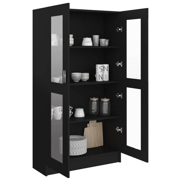 8720286134429_g_en_hd_2.jpg Vitrine Cabinet Black 82.5x30.5x150 cm Engineered Wood