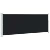 Patio Retractable Side Awning 180x500 cm Black