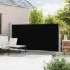 Patio Retractable Side Awning 180x500 cm Black