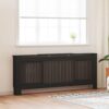 MDF Radiator Cover Black 205 cm