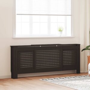 MDF Radiator Cover Black 205 cm