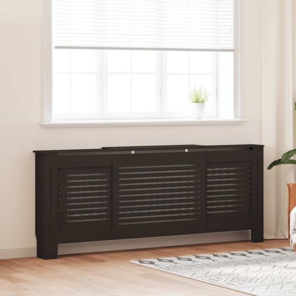 MDF Radiator Cover Black 205 cm