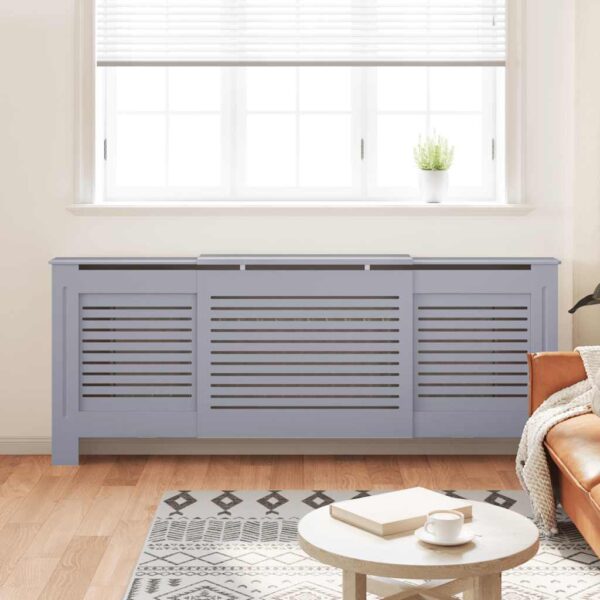 MDF Radiator Cover Grey 205 cm