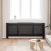 MDF Radiator Cover Black 205 cm