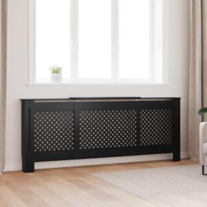 MDF Radiator Cover Black 205 cm