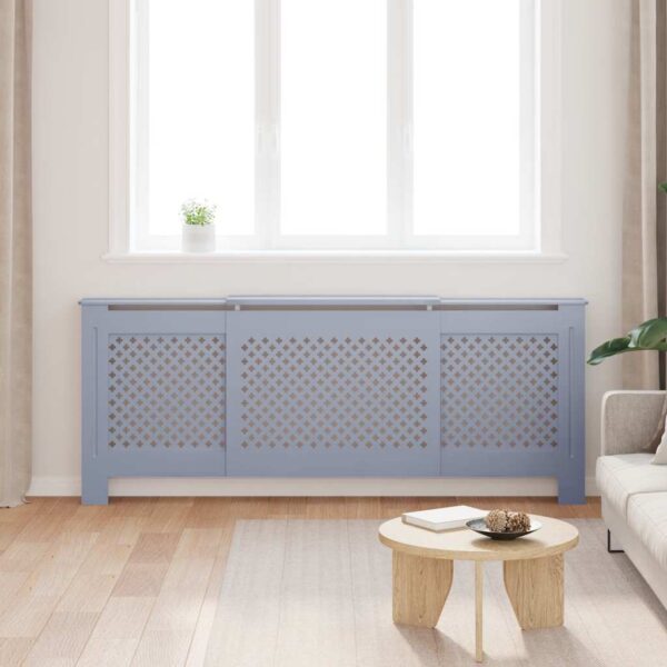 MDF Radiator Cover Grey 205 cm