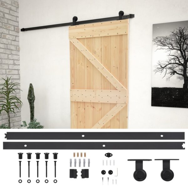 8720286173336_a_en_hd_1.jpg Sliding Door with Hardware Set 80x210 cm Solid Pine Wood