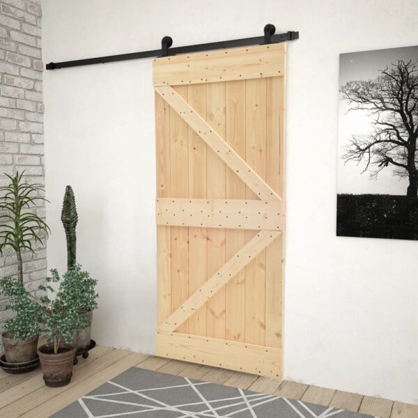 8720286173466_m_en_hd_1.jpg Sliding Door with Hardware Set 100x210 cm Solid Pine Wood