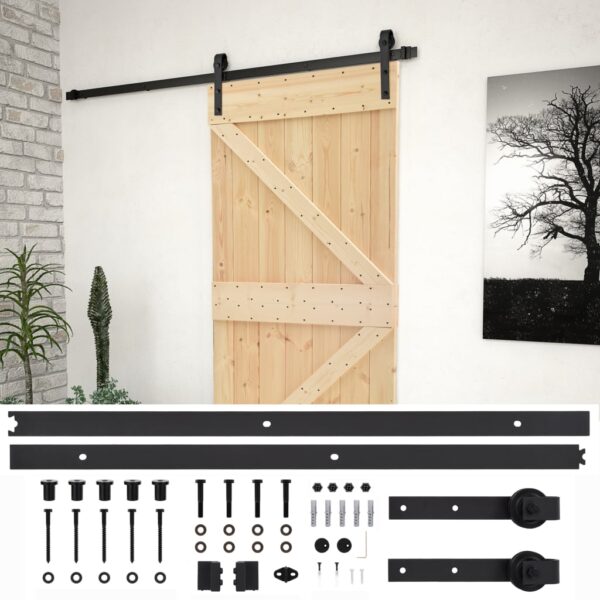 8720286173473_a_en_hd_1.jpg Sliding Door with Hardware Set 100x210 cm Solid Pine Wood