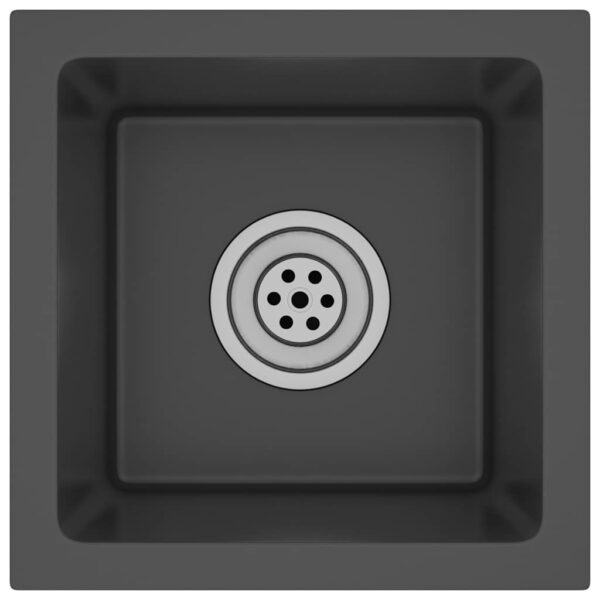 Handmade Kitchen Sink Black Stainless Steel