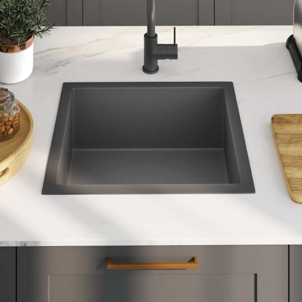 Handmade Kitchen Sink Black Stainless Steel