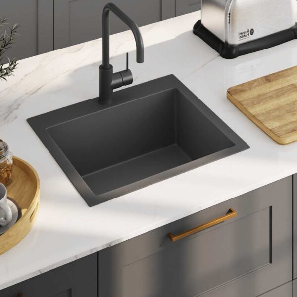 Handmade Kitchen Sink Black Stainless Steel