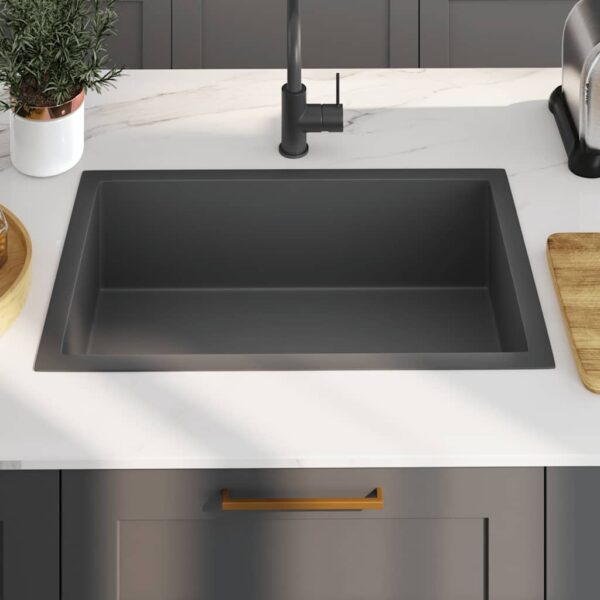 Handmade Kitchen Sink Black Stainless Steel