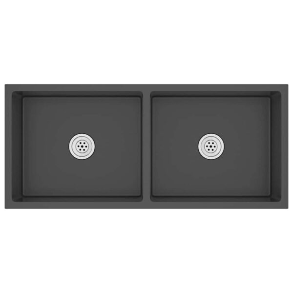 Handmade Kitchen Sink Black Stainless Steel