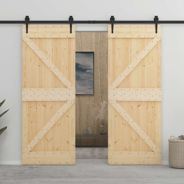 8720286182383_m_en_hd_1.jpg Sliding Door with Hardware Set 80x210 cm Solid Pine Wood