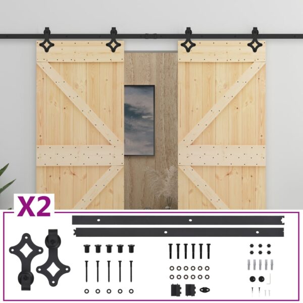 8720286182475_a_en_hd_1.jpg Sliding Door with Hardware Set 90x210 cm Solid Pine Wood
