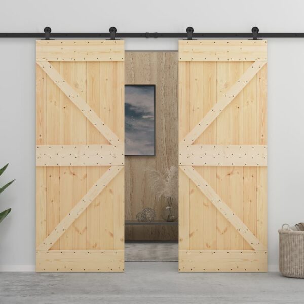 8720286182550_m_en_hd_1.jpg Sliding Door with Hardware Set 100x210 cm Solid Pine Wood