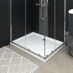 Shower Base Tray with Dots White 80x100x4 cm ABS