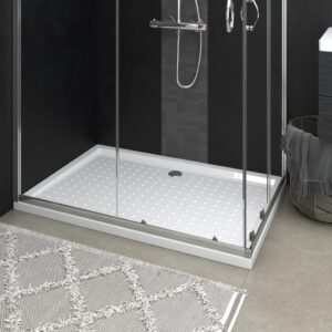 Shower Base Tray with Dots White 80x120x4 cm ABS