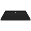 Rectangular ABS Shower Base Tray Black 80x100 cm