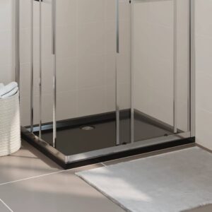 Rectangular ABS Shower Base Tray Black 80x100 cm