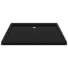 Rectangular ABS Shower Base Tray Black 80x90 cm