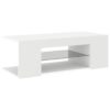 TV Cabinet with LED Lights White 90x39x30 cm