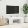 TV Cabinet with LED Lights White 90x39x30 cm