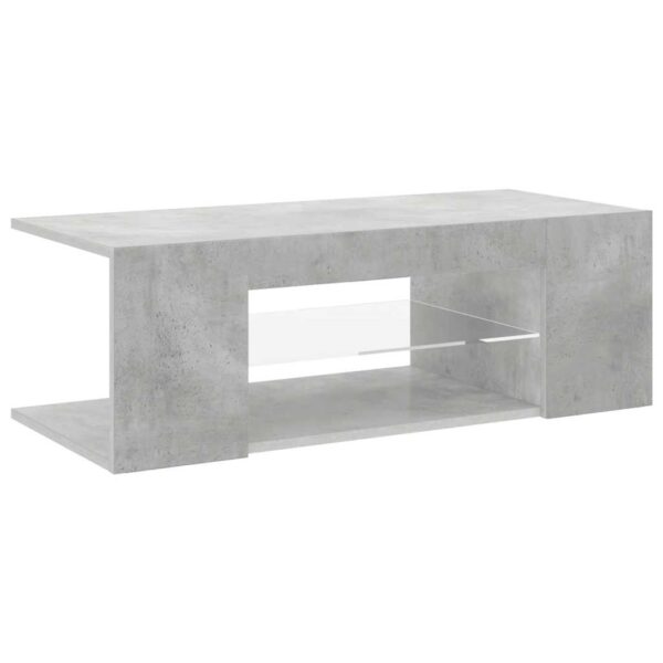 TV Cabinet with LED Lights Concrete Grey 90x39x30 cm