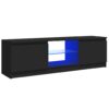 TV Cabinet with LED Lights Black 120x30x36 cm