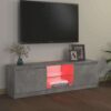 TV Cabinet with LED Lights Concrete Grey 120x30x36 cm