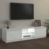 TV Cabinet with LED Lights White 140x40x36 cm