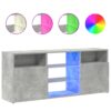 TV Cabinet with LED Lights Concrete Grey 120x30x50 cm