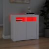 Sideboard with LED Lights White 80x35x75 cm