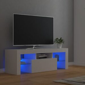 TV Cabinet with LED Lights White 120x35x40 cm