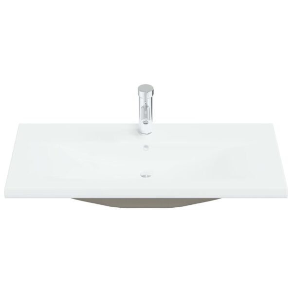 Built-in Basin with Faucet 91x39x18 cm Ceramic White