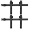 Sliding Door Hardware Kits 2 pcs 200 cm Steel Black