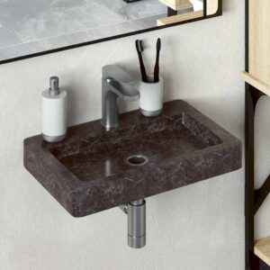 Sink Black 38x24x6.5 cm Marble