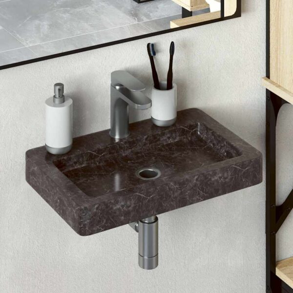 Sink Black 38x24x6.5 cm Marble