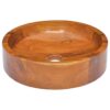 Basin Solid Teak Wood Î¦40x10 cm