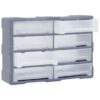Multi-drawer Organiser with 8 Big Drawers 52x16x37 cm