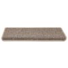 Stair Mats Self-adhesive Sisal-Look 15 pcs 65x21x4 cm Dark Beige