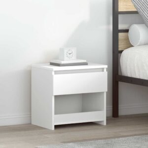 Bedside Cabinets 2 pcs White 40x30x39 cm Engineered Wood
