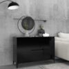 Sideboard Black 102x35x70 cm Engineered Wood