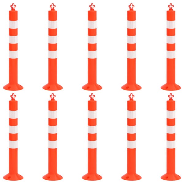 8720286365304_g_en_hd_1.jpg Traffic Control Bollards 10 pcs with Chain 75 cm PE