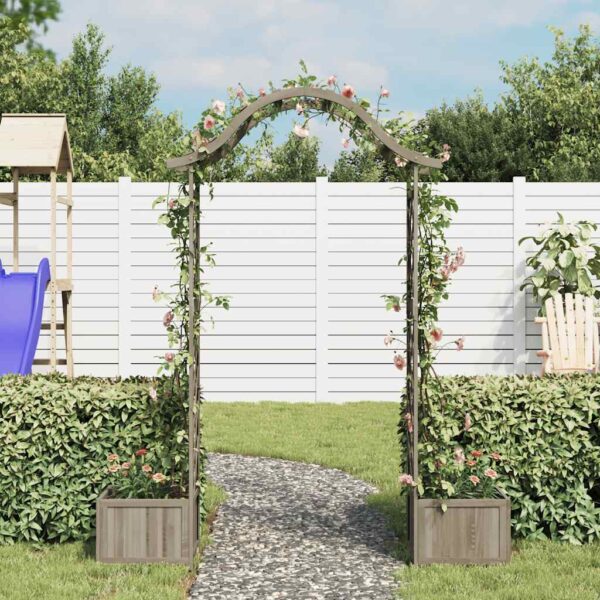 8720286380703_g_en_hd_1.jpg Garden Pergola with Planter Grey Solid Firwood